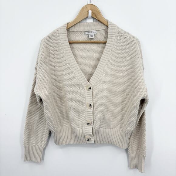 Chunky Oversized Cardigan Sweater XSmall Coastal Fisherman Beachy Boho Granola - Picture 1 of 7
